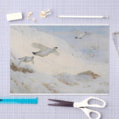 Papier Mousseline Ptarmigan en plumage hivernal, volant à travers la (Artisanat)