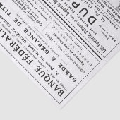 Papier Mousseline Publicité française Journal Page Découpage Hommes (Détail)