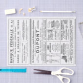 Papier Mousseline Publicité française Journal Page Découpage Hommes (Artisanat)