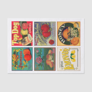 Papier Mousseline Publicité vintage de fruit