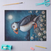 Papier Mousseline Puffin Bird Boho Mysart (Artisanat)