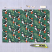 Papier Mousseline Puffin Motif vert verdoyant (Artisanat)