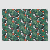 Papier Mousseline Puffin Motif vert verdoyant (Recto)