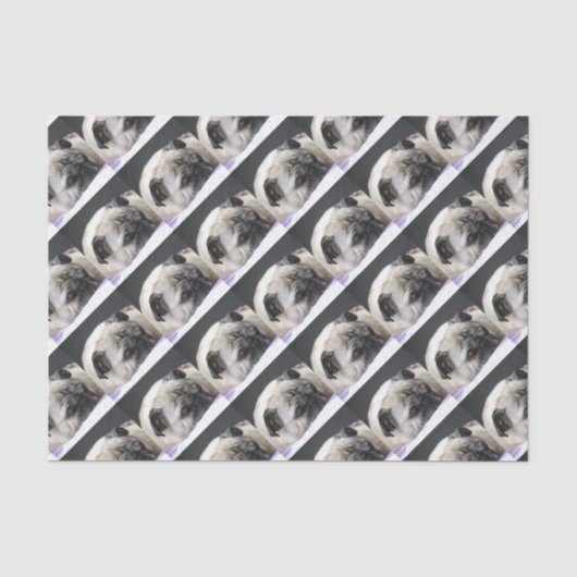 Papier Mousseline Pug Mops (Recto)