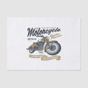Papier Mousseline puissance rétro motocyclette