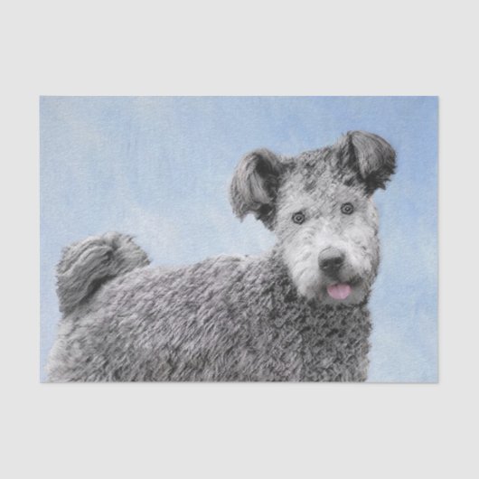 Papier Mousseline Pumi Peinture - Cute Original Chien Art (Recto)