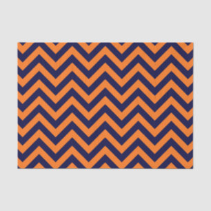 Papier Mousseline Pumkin, Navy Blue Large Chevron Zig Zag