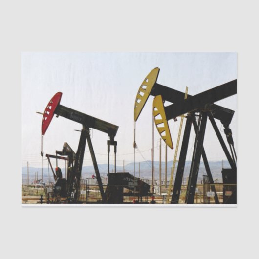 Papier Mousseline Pumpjacks en Californie du Taft (Recto)