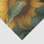 Papier Mousseline Puppy aime les tournesols Brown Long Haired Dachsh (Détail)