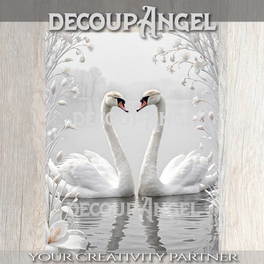 Papier Mousseline Pure grâce sur les eaux de surface - Découpage -