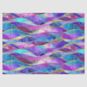 Papier Mousseline Purple and Blue Stained Glass Mosaic pattern (Recto)