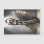 Papier Mousseline Purple and Cream Dancer in Spotlight Decouapage (Recto)