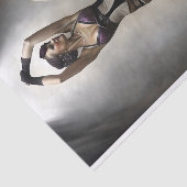 Papier Mousseline Purple and Cream Dancer in Spotlight Decouapage (Détail)