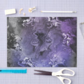 Papier Mousseline Purple and Gray Marble Agate (Artisanat)