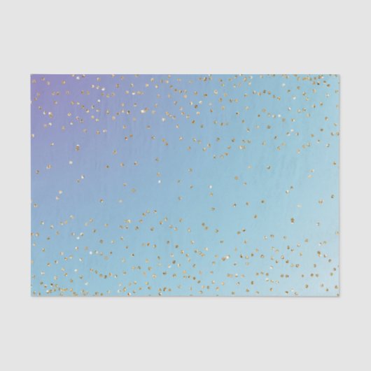 Papier Mousseline Purple Aqua Gold Sparkle (Recto)