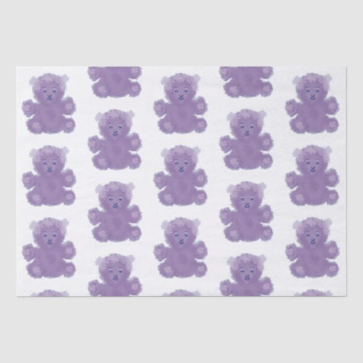 Papier Mousseline Purple bear (Recto)