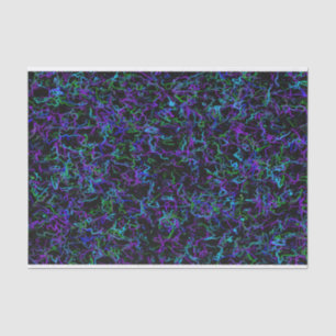 Papier Mousseline Purple, Black and Blue Abstract
