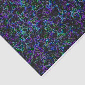 Papier Mousseline Purple, Black and Blue Abstract (Détail)