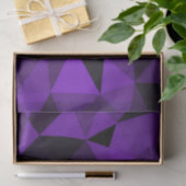 Papier Mousseline Purple black geometric mesh pattern (Cadeau)