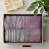 Papier Mousseline Purple Bourgogne Aqua Mint Zebra (Cadeau)