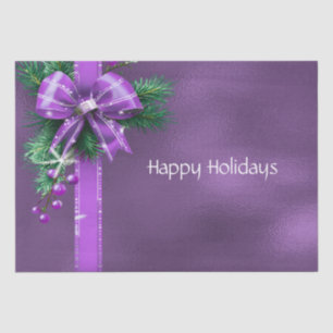 Papier Mousseline Purple Bow Holiday