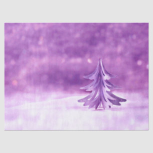 Papier Mousseline Purple Christmas Winter Wonderland