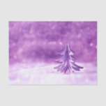 Papier Mousseline Purple Christmas Winter Wonderland<br><div class="desc">Parce que tout le monde n'est pas fan du rouge et du vert traditionnel,  cette scène hivernale violette se démarquera des autres.</div>