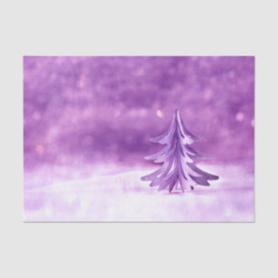 Papier Mousseline Purple Christmas Winter Wonderland