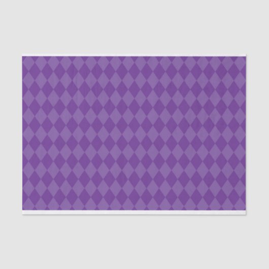 PAPIER MOUSSELINE PURPLE DIAMOND MARDI GRAS MOTIF (Recto)