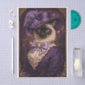 Papier Mousseline Purple Fancy Kitty  (Artisanat)