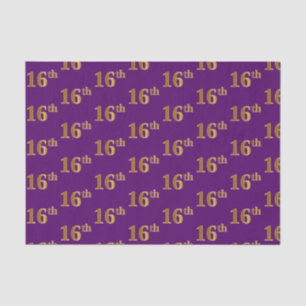 Papier Mousseline Purple, Faux Gold 16e (seizième) événement