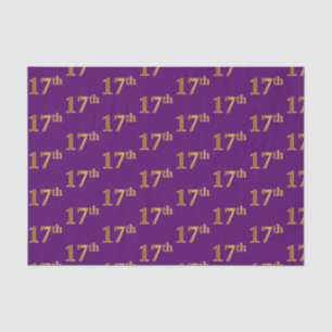 Papier Mousseline Purple, Faux Gold 17e (dix-septième) événement