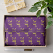 Papier Mousseline Purple, Faux Gold 20th (Vingtième) Event (Cadeau)