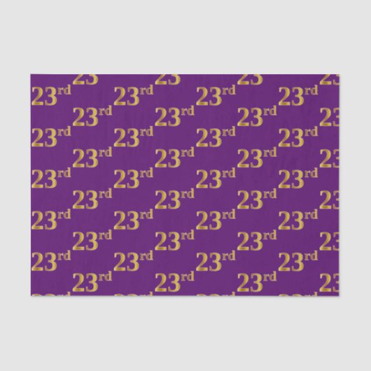 Papier Mousseline Purple, Faux Gold 23e (Vingt-troisième) (Recto)
