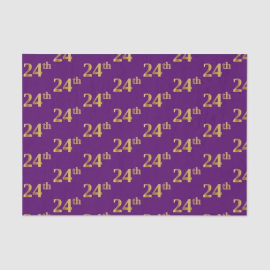 Papier Mousseline Purple, Faux Gold 24e (Vingt-quatrième) (Recto)