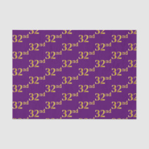 Papier Mousseline Purple, Faux Gold 32e (Trente-Deuxième) Événement