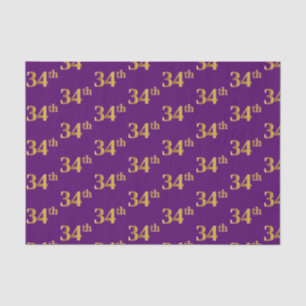 Papier Mousseline Purple, Faux Gold 34e (Trente-Quatrième) Événement