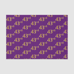 Papier Mousseline Purple, Faux Gold 43ème (Quarante-Troisième) Événe