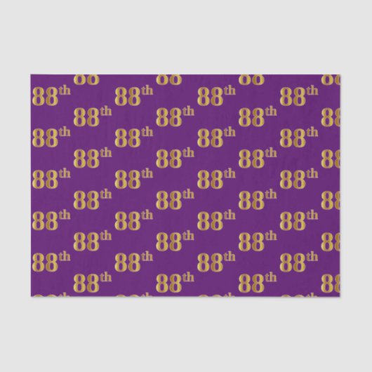 Papier Mousseline Purple, Faux Gold 88e (Quatre-Vingt-Huitième) (Recto)