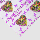 PAPIER MOUSSELINE PURPLE FLORAL 60E ANNIVERSAIRE CONCEPTION (Détail)