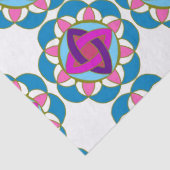 Papier Mousseline Purple Fuchsia bleu rose Turquoise Mandala Découpa (Détail)