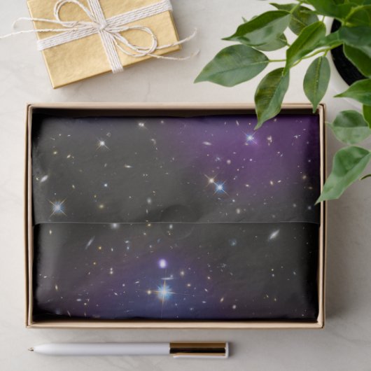 Papier Mousseline Purple Galaxy Cluster Celestial Photo (Cadeau)