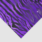 Papier Mousseline Purple Glam Zebra Stripes Glitter Sparkle Design (Détail)
