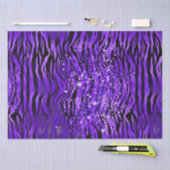 Papier Mousseline Purple Glam Zebra Stripes Glitter Sparkle Design (Artisanat)