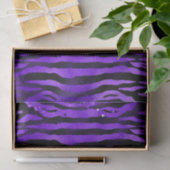 Papier Mousseline Purple Glam Zebra Stripes Glitter Sparkle Design (Cadeau)