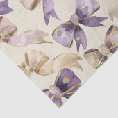 Papier Mousseline Purple Gold Bows Anniversaire (Détail)