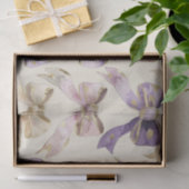 Papier Mousseline Purple Gold Bows Anniversaire (Cadeau)