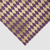 PAPIER MOUSSELINE PURPLE & GOLD DIAMOND JACQUARD MOTIF (Détail)