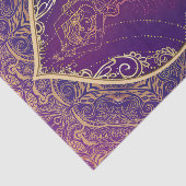 Papier Mousseline Purple & Gold Marocaine de danse du ventre arabe (Détail)