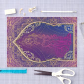 Papier Mousseline Purple & Gold Marocaine de danse du ventre arabe (Artisanat)